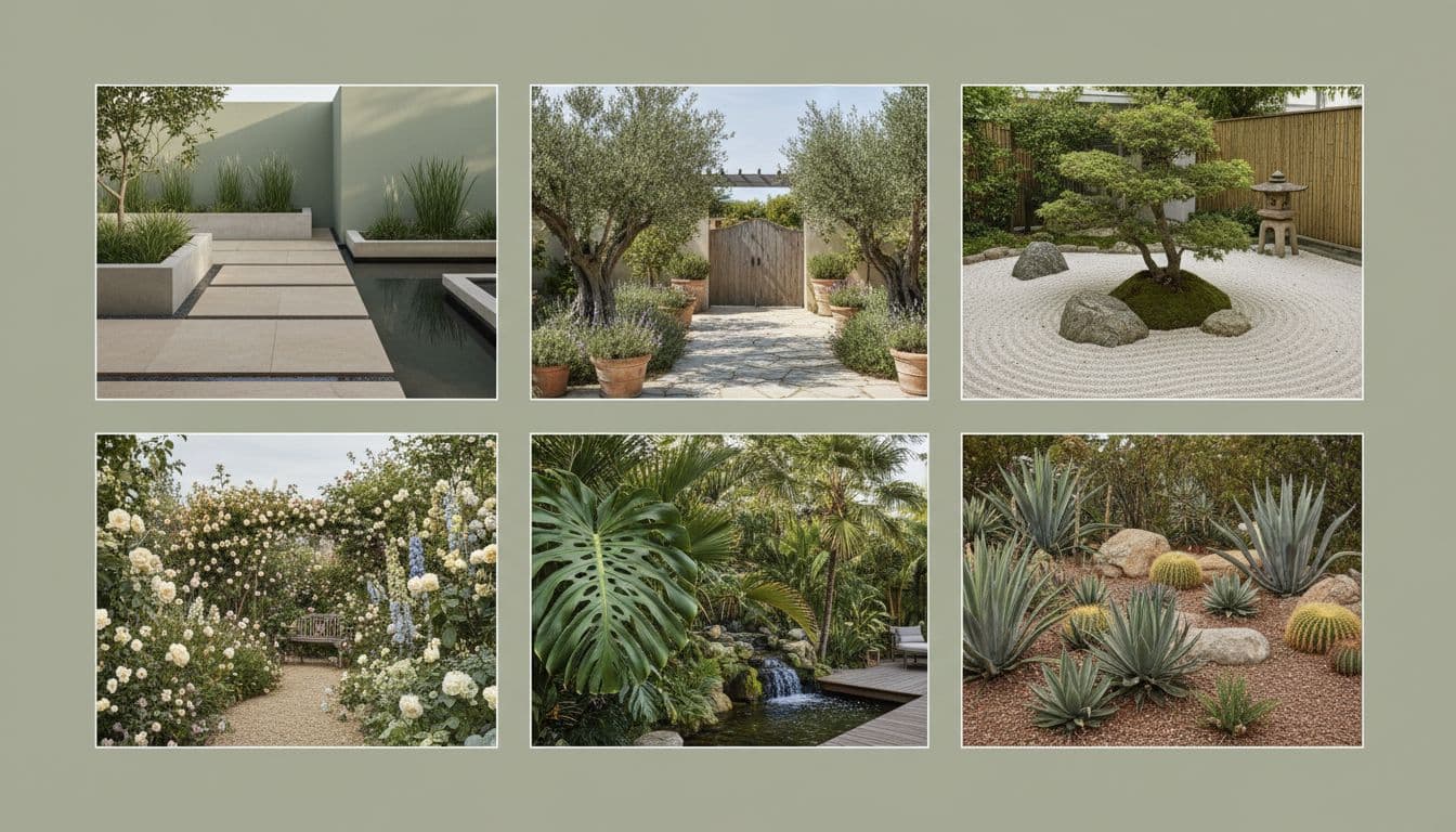 AI front yard design with layered planting and curb appeal