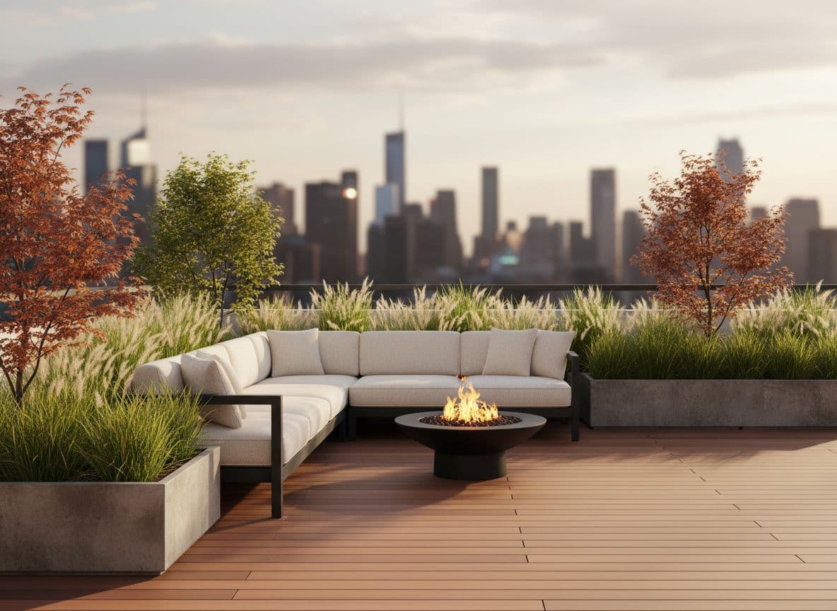 Empty terrace before AI design